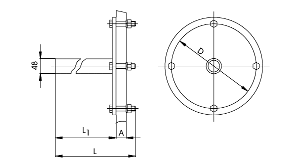 Рис.1. Схематическое изображение узла крепления УКЭ-11