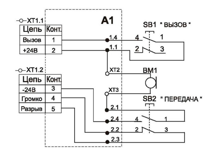 Схема подключения устройства ППУ-Р2