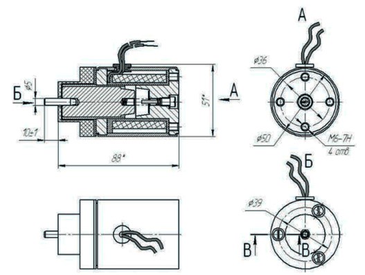 Схема электромагнита ЭКД-17